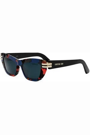 Dior Tilbehør, unisex, Brun, 52 MM, Blå Linse Havana Ramme Solbriller