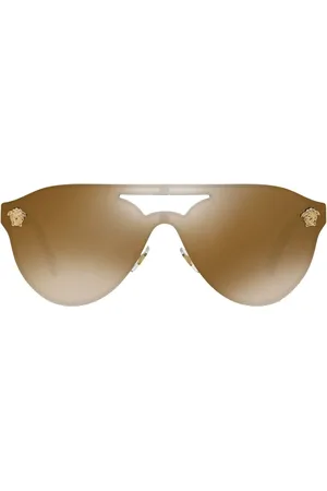 VERSACE Tilbehør, unisex, Gul, 42 MM, Pilotstil Solbriller med Medusa Logo