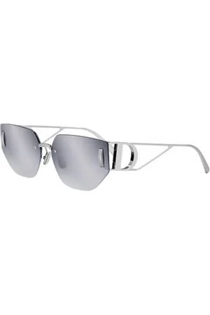 Dior Tilbehør, unisex, Grå, 65 MM, Sølvstel Spejlet Solbriller