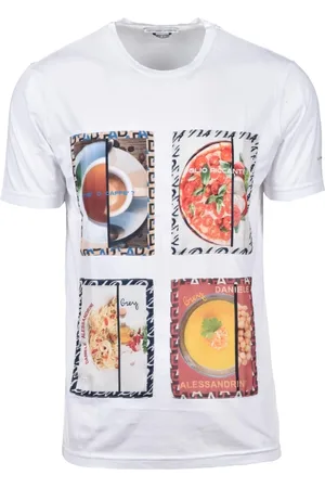 D.A. Daniele Alessandrini Top, Herre, Hvid, M, Bomuld, Tshirt