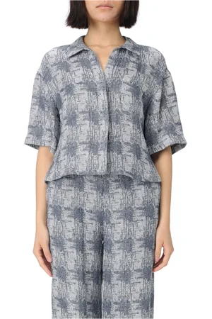 Emporio Armani Bluser & Skjorter, Dame, Flerfarvet, S, Bomuld, Afslappet bomuldsskjorte