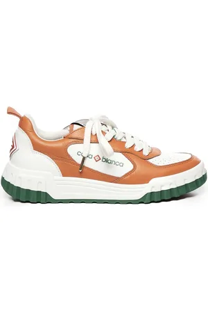 Casablanca Sko, Herre, Flerfarvet, 45 EU, Læder, Sneakers med læderoverdel og logo