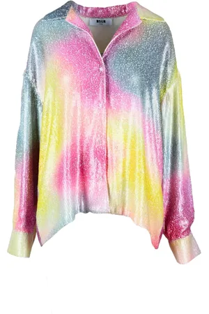 Msgm Bluser & Skjorter, Dame, Flerfarvet, XS, Polyester, Skjorte