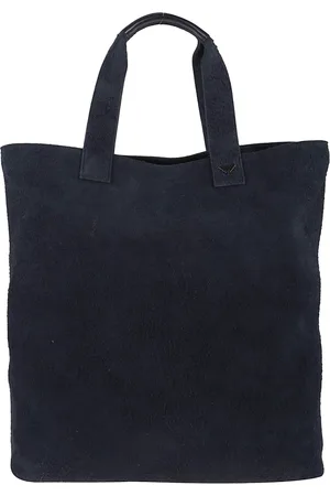 Emporio Armani Taske, Herre, Blå, ONE SIZE, Uld, Luksuriøs Ruskind Skuldertaske