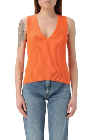 Pinko Strik, Dame, , S, Bomuld, Silke Bomuld Top Sæt