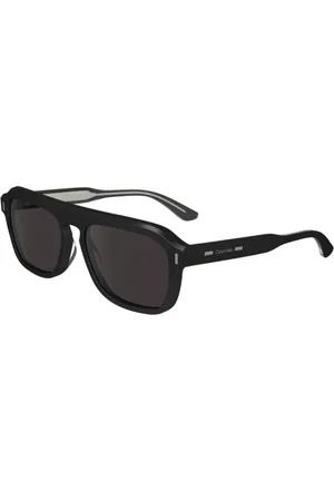 Calvin Klein Tilbehør, unisex, Sort, 56 MM, Solbriller Sort Ramme Grå Linser