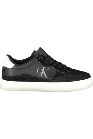 Calvin Klein Sko, Herre, Sort, 45 EU, Polyester, Sort Polyester Sneaker