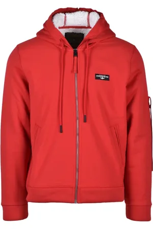 Aeronautica Militare Sweathshirts & Hoodies, Herre, Rød, XL, Uld, Jakke
