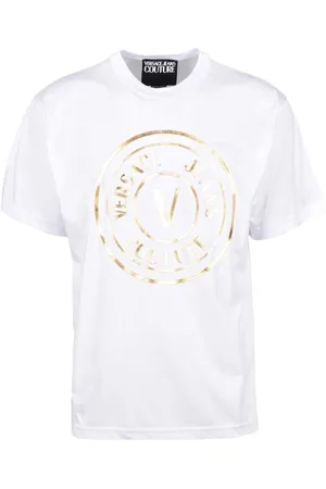 VERSACE Top, Herre, Hvid, S, Bomuld, Tshirt