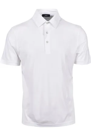 HERNO Top, Herre, Hvid, S, Bomuld, Polo