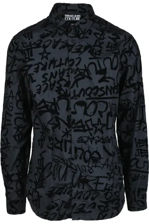 VERSACE Skjorte, Herre, Sort, S, Bomuld, Skjorte