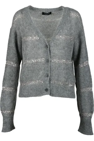 Fabiana Filippi Strik, Dame, Grå, XS, Uld, Cardigan