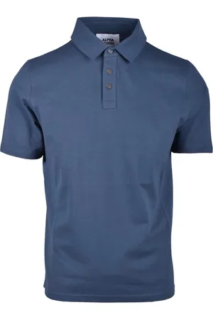 ALPHA STUDIO Top, Herre, Blå, M, Bomuld, Polo