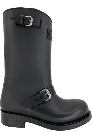 Dsquared2 Sko, Dame, Sort, 36 EU, Uld, Stilfuld Gummi Biker Støvle