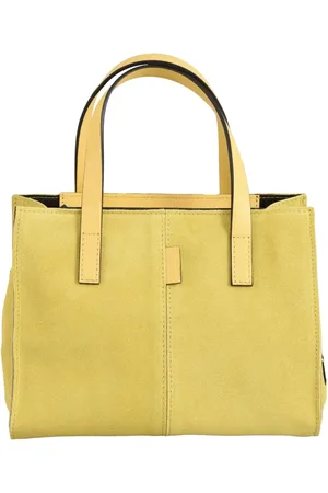 Rebelle Taske, Dame, Gul, ONE SIZE, Uld, Suede Skuldertaske med Lynlåslukning