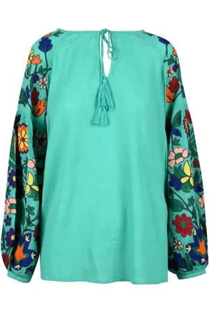Douuod Woman Bluser & Skjorter, Dame, Grøn, S, Bomuld, Maglia