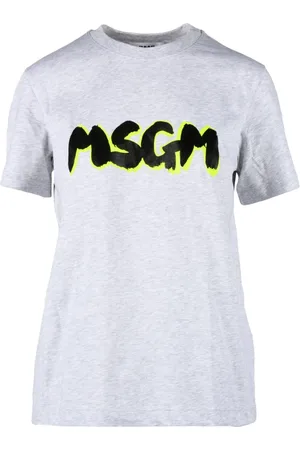 Msgm Top, Dame, Grå, S, Bomuld, Tshirt