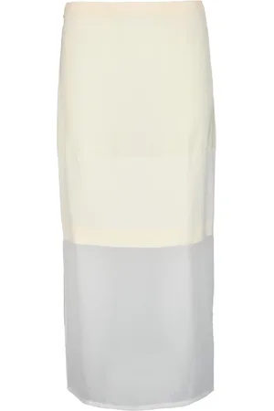 Sportmax Nederdel, Dame, Flerfarvet, 2XS, Lang Amico Nederdel med Lynlås Lukning