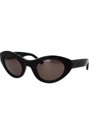 Balenciaga Tilbehør, unisex, Sort, 52 MM, Uld, Stilfulde ovale solbriller med BB-logo