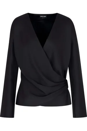 Giorgio Armani Bluser & Skjorter, Dame, Sort, M, Sort Skov Skjorte