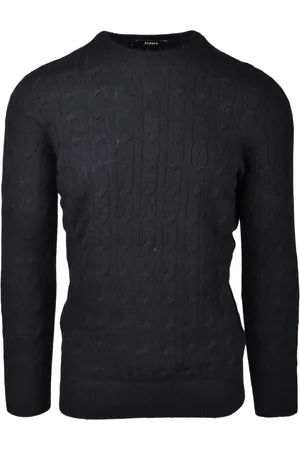 ALPHA STUDIO Strik, Herre, Sort, S, Uld, Maglia