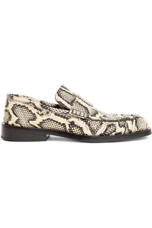 Jil Sander Sko, Herre, , 42 EU, Læder, Python Print Loafer med Blokhæl