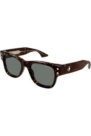 Montblanc Tilbehør, Dame, Brun, 54 MM, Uld, Stilfulde solbriller med model Mb0381S