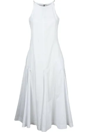 Sportmax Kjole, Dame, Hvid, XS, Bomuld, Dametøj