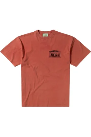 ARIES Top, Herre, Rød, XL, Bomuld, Vintage Tempel Grafisk Tee
