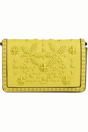 ERMANNO SCERVINO Taske, Dame, Gul, ONE SIZE, Uld, Mini Flap Promise Crossbody Taske