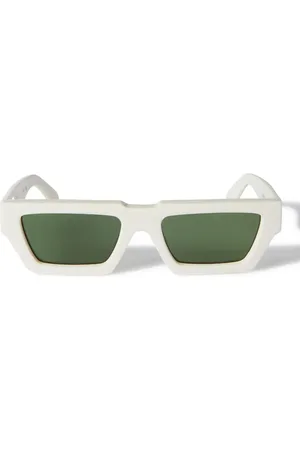 OFF-WHITE Tilbehør, unisex, Hvid, 54 MM, Manchester Solbriller Grøn Linse