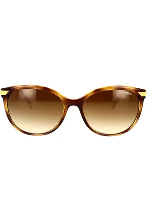 vogue Tilbehør, Dame, Brun, 56 MM, Uld, Brune Gradient Solbriller Uregelmæssig Form