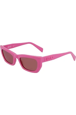Liu Jo Tilbehør, Dame, Lyserød, 52 MM, Rosa Glossy Solbriller med Rosa Linser