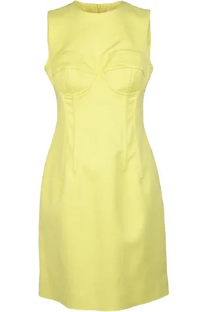 Sportmax Kjole, Dame, Gul, XS, Bomuld, Dametøj