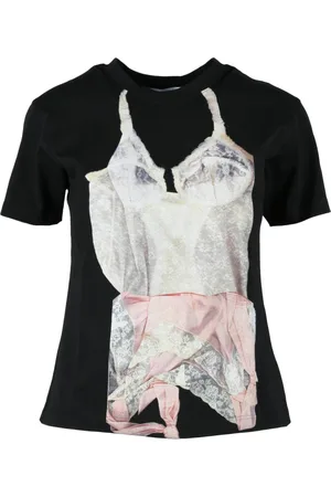 Msgm Top, Dame, Sort, S, Bomuld, Tshirt
