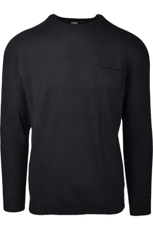 ALPHA STUDIO Strik, Herre, Sort, XL, Uld, Maglia
