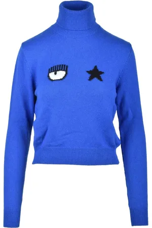 Chiara Ferragni Strik, Dame, Blå, S, Uld, Maglia