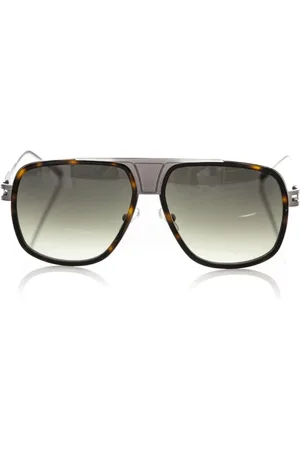 FRANKIE MORELLO Tilbehør, unisex, Flerfarvet, ONE SIZE, Shield Solbriller Havana Metalramme