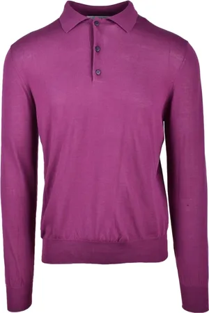 BALLANTYNE Top, Herre, Lilla, L, Bomuld, Polo