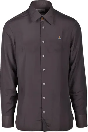 Vivienne Westwood Skjorte, Herre, Grå, S, Polyester, Polyesterskjorte