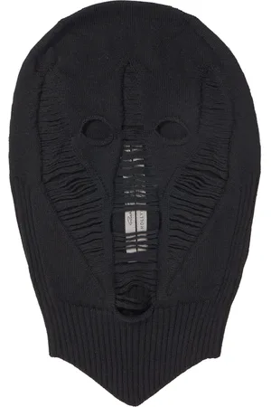 Rick Owens Tilbehør, Herre, Sort, ONE SIZE, Sort Skull Strik Balaclava