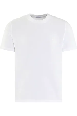 Jacob Cohen Top, Herre, Hvid, XL, Ribbet Crew Neck Herre T-shirt
