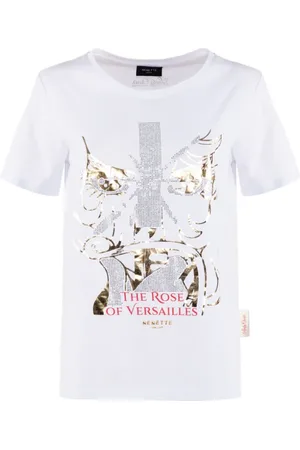Nenette Top, Dame, Hvid, L, Bomuld, Lady Oscar Bomuld Kortærmet T-shirt