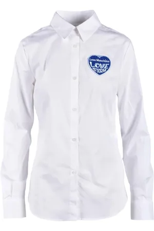 Moschino Bluser & Skjorter, Dame, Hvid, L, Bomuld, Skjorte