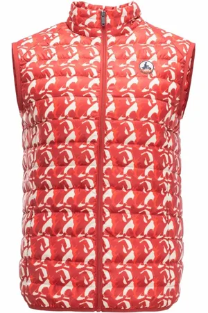 Jott Jakke, Herre, Flerfarvet, 3XL, Uld, Rød Ærmeløs Puffer Jakke