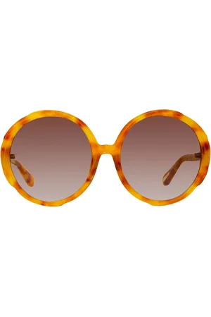 Linda Farrow Tilbehør, Dame, , 63 MM, Runde Oversize Brune Gradient Solbriller