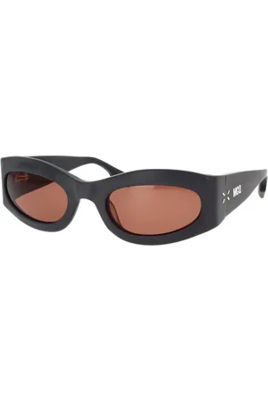Alexander McQueen Tilbehør, unisex, Grå, 54 MM, Futuristiske ovale solbriller med geometrisk design