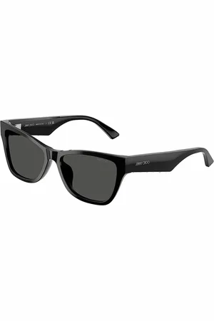 Jimmy Choo Tilbehør, Dame, Sort, 55 MM, Pudeformet solbriller til kvinder