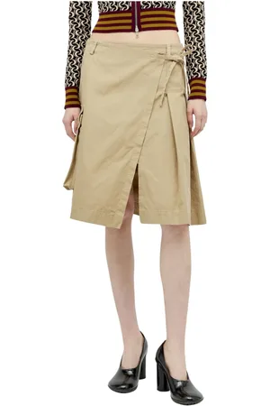 DRIES VAN NOTEN Nederdel, Dame, , S, Bomuld, Wraparound Midi Nederdel