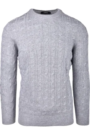 ALPHA STUDIO Strik, Herre, Grå, 2XL, Uld, Maglia
